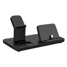 3 In 1 USB Charging Station Fast Charger Compatible With Samsung Galaxy S25 S24 S23 S22 S21 Wireless Charger Compatible With Samsung Galaxy Watch - Black - View 4