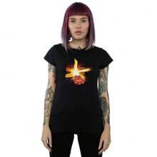 Disney Camiseta de algodón negra con estampado de Cars  para mujeres/damas de - Negro - Ver 2