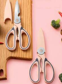 1pc Tesoura de cozinha multiuso de aço inoxidável, tesoura de aves resistente para frango, pato, espinhas de peixe, carne, corte de alimentos - Multicolorido - Ver 5