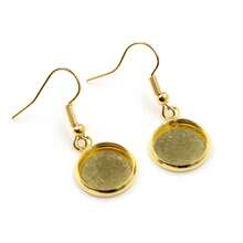 10 piezas de soportes para pendientes aptos para cabujones de 12 mm, accesorios para hacer pendientes tipo gota, componentes para joyería DIY