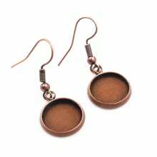 10 piezas de soportes para pendientes aptos para cabujones de 12 mm, accesorios para hacer pendientes tipo gota, componentes para joyería DIY