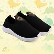 Dino Baby Comfortable Lace-Up Children's School Shoes - 黑色 - 查看 3