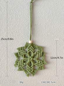 1 波西米亚手工编织吊坠雪花五角星墙面装饰礼物、家居装饰、房间装饰、墙面装饰 - 多色 - 查看 13