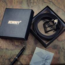 Belt Men Adjustable Leather Leather Belt Men 32mm Wide Men Black Belt For Business Suit Jeans Leisure