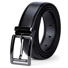 Belt Men Adjustable Leather Leather Belt Men 32mm Wide Men Black Belt For Business Suit Jeans Leisure