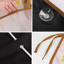 汽车遮阳帘，吸盘式，卡通设计，带收纳袋，汽车窗帘 - 彩色 - 查看 4