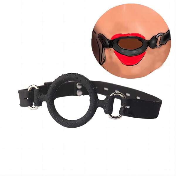 Silikondichtring Mundknebel Ring mit offenem Mund Ballknebel Mundsperre Dehnvorrichtung Fetisch Flirtspiel BDSM Fesselung Atmungsaktive Mundkugel Erwachsenen Spiel Erotisches Spielzeug BDSM Fesseln Sexspielzeug für Frauen Paare Erotisches Zubehör Geschirr