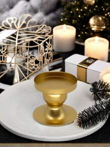 1 Stück runder Eisenkerzenhalter, für Zuhause, Wohnzimmer, Schlafzimmer, Esszimmer, Feiertage, Hochzeitsdekoration, Geschenke Geburtstag Abschluss Heimdekoration Weihnachtsdekorationen Raumdekoration Weihnachten, Weihnachtsgeschenke