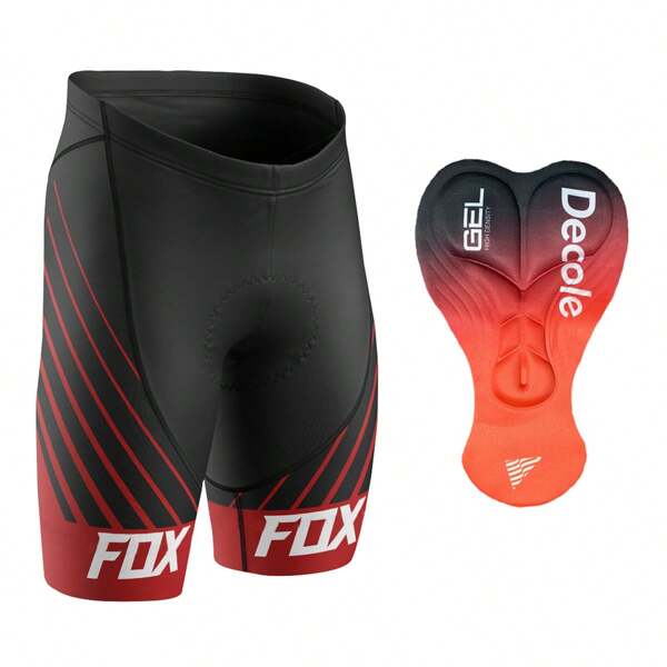 Shorts de Ciclismo com Forro de Gel Vermelha da Raposa, Super Confortável para Bicicleta