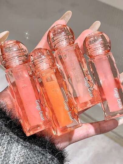 Gogo Bear Fruit Extract Hydrating Lip Gloss Autumn And Winter Hydrating Colorless Transparent Lip Oil