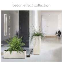 Prosperplast URBI CASE BETON EFFECT 花盆，附水箱，尺寸（毫米）580x180x195，無菸煤色 - 彩色 - 查看 2