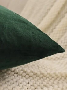 Miater 1 Vỏ gối trang trí Giáng sinh, hộp quà tặng ông già Noel và tuần lộc thêu nhung - Màu xanh lá cây đậm - Xem 12