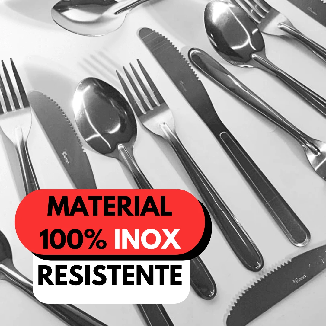 Kit Talheres 15 Facas 15 Garfos 30 Peças Aço Inox Cozinha Mesa Louça ...