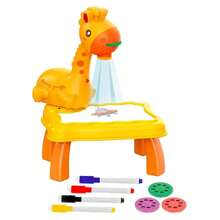 Children's Drawing Projector Table Magic Whiteboard Table Creative Educational Giraffe - 彩色 - 查看 1