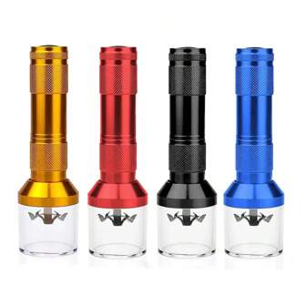 1pc Flashlight Shaped Metal Manual Herb/Tobacco Grinder, Portable Battery-Free Electric Grinder