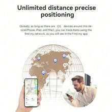 RSH GPS 迷你追踪器 MFI 认证防丢失提醒设备钥匙钱包汽车智能空气标签适用于 Apple 查找我的 IOS 系统（不支持 Android） - 粉色 - 查看 8