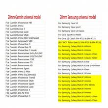 20 毫米皮革表带腕带适用于 Garmin Vivoactive 3 5 Forerunner 645/245/158 兼容 Galaxy Watch 4 5 6 40 毫米/44 毫米 Watch 5 Pro 45 毫米适用于 Amazfit Bip 3 Pro GTS 4 适用于 Watch GT 3 Pro 43 毫米女士女孩智能手表腕带 - 20mm - 查看 11