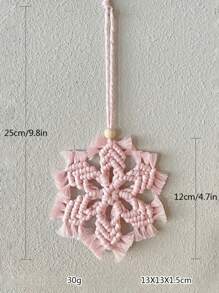 1 波西米亚手工编织吊坠雪花五角星墙面装饰礼物、家居装饰、房间装饰、墙面装饰 - 多色 - 查看 16