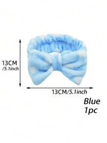 1 件波尔卡圆点头带可爱毛绒洗脸头带头带头带装饰，防止头发弄湿，适用于化妆、面膜、洗面奶、家居用品 - 彩色 - 查看 9