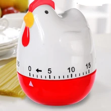 1pc Creative Chicken Shaped Mechanical Timer With Rooster, Hatching Chick, Hen, And Egg Designs, Cute Compact Countdown Timer With Loud Alarm, Suitable For Kitchen, Bedroom, Study, Workout, No Battery Required - White - View 8