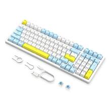 ATTACK SHARK X MAGIC-REFINER K3MAX Gaming Keyboard, Mechanical Keyboard 18 RGB Backlit Wired, Apex Pro TKL Keyboard Hot Swap 100 Keys With Numpad, Anti-Ghosting, Eva Foam, Blue Switches, Win - 藍色 - 查看 1