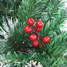 VA-Cerulean Fir Garland 3m 5m 8m Christmas Garland, Christmas Garland With Lighting, Christmas Decoration Garlands With Red Berries And Pine Cones, For Indoor And Outdoor Decoration Of Doors, Walls And Stairs - A型-500cm - 查看 7