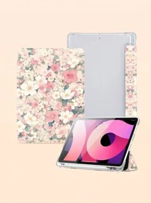 1 Stück minimalistisches Sakura Muster Tablet Schutzhülle, kompatibel mit IPad 10.2", IPad Pro 11" 2021/2020/10. Gen, IPad Mini 4/5/6, Samsung Galaxy Tab A8 10.5" 2022, Matepad 10.4"/Tab, mit Stifthalter, Stoßfest, Tablet Ständer, Automatischer Sleep/Wake Funktion - Verschiedenfarbig - Übersicht 5