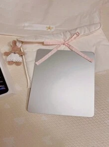 Bestickter, kundenspezifischer Ballett-Stil rosa Schleife Clip Notizbuch und Tablet Tasche, koreanischer Ballett-Stil Notizbuch Tasche mit Schleife Clip, 1-Zoll iPad Innentasche, Tablet Schutzhülle