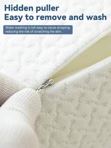 1 Gối cổ, Gối đầu tròn Gối cổ, Lõi gối bằng mút hoạt tính, Có thể sử dụng để nghỉ ngơi trong phòng ngủ, Bảo vệ cột sống cổ, Giảm mệt mỏi, Ruột gối, Bộ đồ giường - trắng - Xem 5