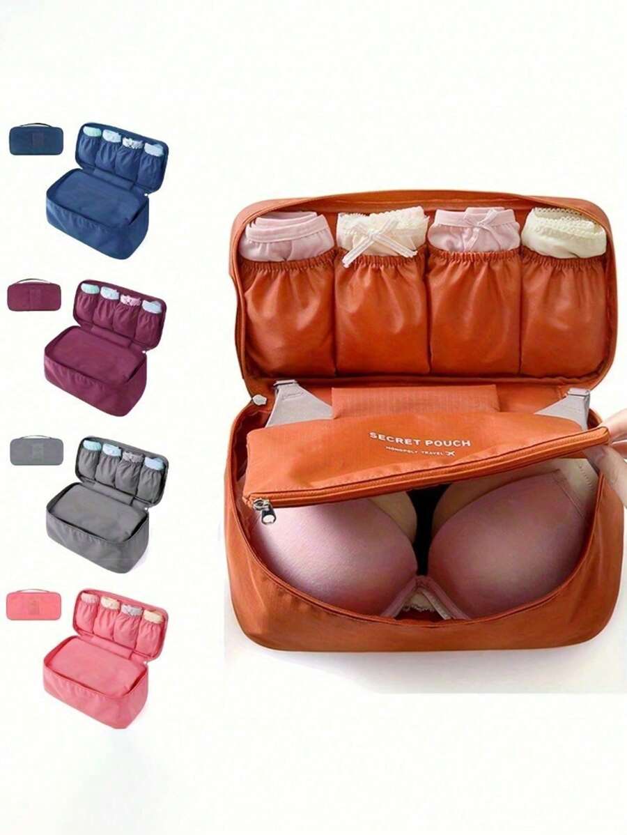 Simple Portable Underwear Storage Bag, Lightweight Dustproof Organizer, Multifunctional Container - Multicolor - View 1