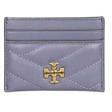 Tory Burch Kira Chevron Logo Card Wallet Purple - Purple - View 1