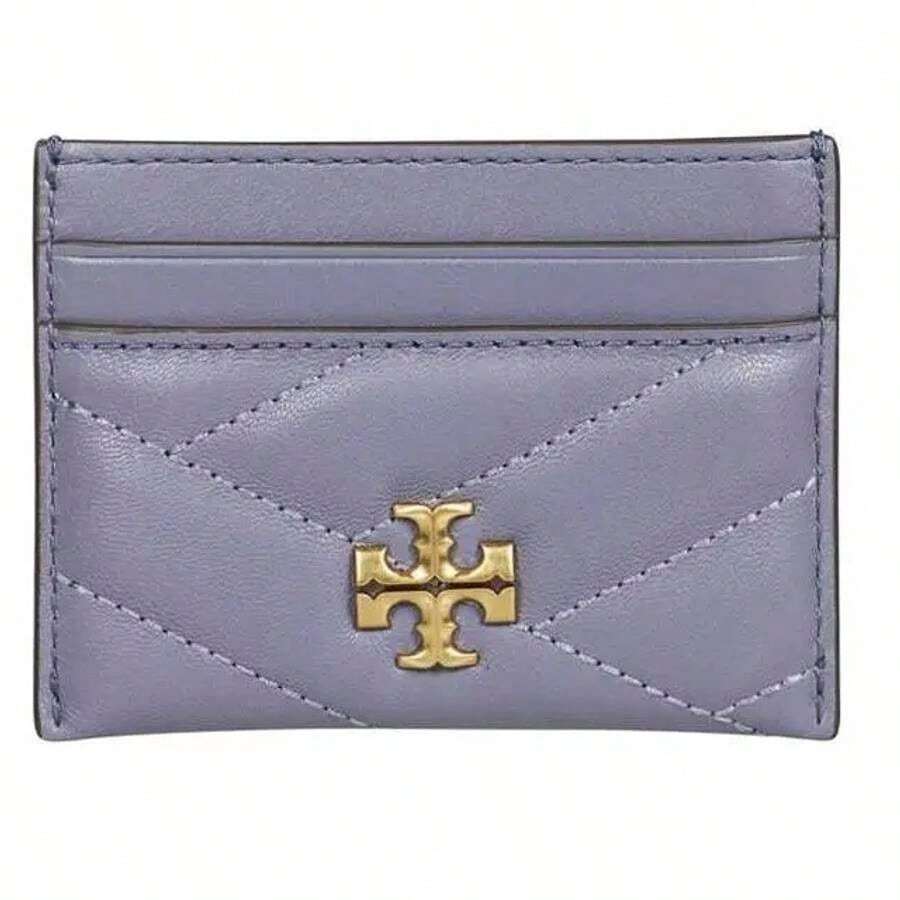 Tory Burch Kira Chevron Logo Card Wallet Purple - Purple - View 1