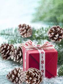 3 件/9 件 - 天然松果圣诞树装饰，白色边缘松果挂饰，DIY 圣诞松果散装浆果松枝套装，闪闪发光的雪花，天然雪松果冬季节日装饰适用于 DIY 工艺品各种尺寸家居装饰圣诞树标签礼品派对用品 - 彩色 - 查看 5