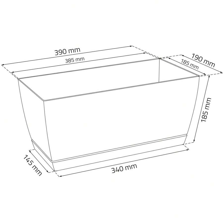Jardineras De Plastico Pack De 3 Jardineras Coubi Case P - Blanco,  29x14.2x13.6cm Jardinera De Autocultivo, image size:900x900