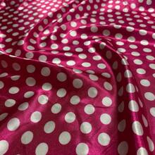 Printed Satin Fabric Polka Dots Various Colors 1.40m For Costumes And Parties - 粉色 - 查看 6