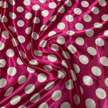 Printed Satin Fabric Polka Dots Various Colors 1.40m For Costumes And Parties - 粉色 - 查看 2