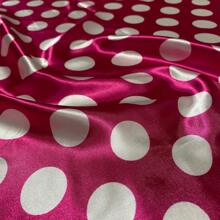 Printed Satin Fabric Polka Dots Various Colors 1.40m For Costumes And Parties - 粉色 - 查看 5