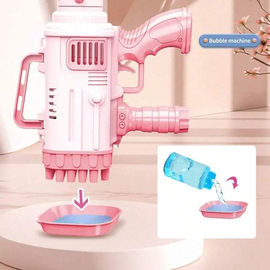 Bazuka Bubble Blower Soap Launcher 32 Bubbles Kids Children Toy Fun