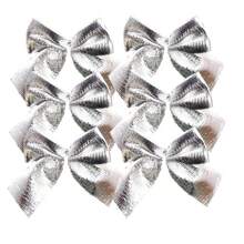 30 件圣诞蝴蝶结 5 厘米 2 英寸金色红色银色混合派对背景用品圣诞树装饰 - 彩色 - 查看 4