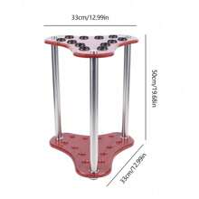 SHZICMY Billiards Pool Stick Holder, Floor Stand Pool Cue Rack, Hardwood Pool Cue Organizer Suit For 12 Cues Sticks, Storage Pool Table Accessories Equipment Organizer Red - Red - View 5