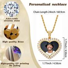 Collar colgante con foto personalizada, adecuado para mujeres y hombres, regalo personalizado para novia, novio, madre, mejor amiga, hermana, aplicable para Navidad, San Valentín, Día de la Madre, regalo de cumpleaños