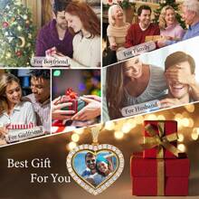 Collar colgante con foto personalizada, adecuado para mujeres y hombres, regalo personalizado para novia, novio, madre, mejor amiga, hermana, aplicable para Navidad, San Valentín, Día de la Madre, regalo de cumpleaños