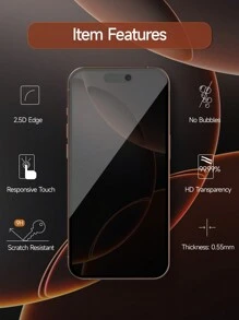 Bộ 3 miếng dán màn hình cường lực chống nhìn trộm toàn màn hình, tương thích với iPhone 16 Pro Max/16 Pro/16/16 Plus, 15 Pro Max/15 Pro/15/15 Plus, 14/14 Pro/14 Pro Max, 13/13 Pro/13 Pro Max, 12/12 Pro/12 Pro Max, 11/11 Pro/11 Pro Max, X/XS/XR/XS Max, 7/8/6/6S, 7 Plus/8 Plus/6 Plus/6S, chống nước, chống sốc, chống rơi, chống trầy xước, chống bám vân tay. - màu đen - Xem 8