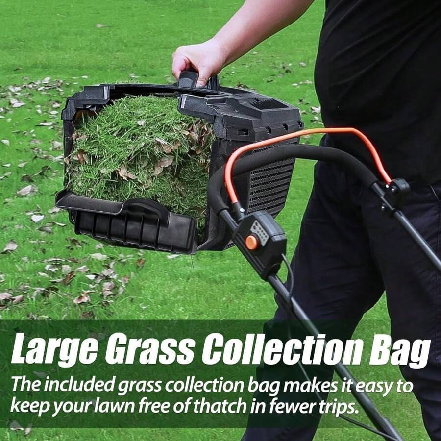 LawnMaster CLM2413A Cordless 13Inch Lawn Mower 24V Max With 2X4.0Ah