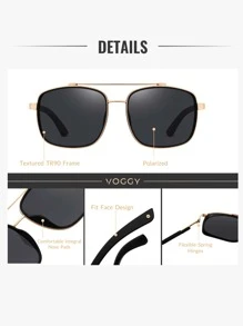 Kính râm VOGGY thời trang tối giản phong cách retro, bản lề lò xo TR bằng kim loại, phân cực, chống tia UV400, phù hợp cho cả nam và nữ, thích hợp cho thể thao, lái xe, hoạt động ngoài trời, đạp xe, câu cá, kỳ nghỉ, du lịch, tiệc tùng, trang trí, quà tặng. - Nhiều màu - Xem 5
