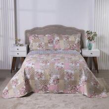 Boutis Ultrasonic Double-Sided 3-Piece Bedspread Kit With Pillowcase - Paris - View 1
