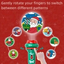 Children's Fun 24-Pattern Projection Flashlight Educational Toy, Santa Claus Glowing Pattern, Christmas Holiday Gift Surprise - Multicolor - View 10