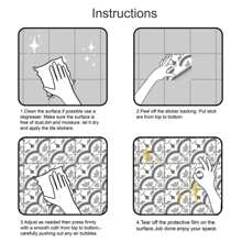 10pcs Ditsy Floral Retro Ceramic Tile Wall Stickers - Instantly Refresh Your Kitchen, Stairs, Bathroom And Cabinets With DIY Self-Adhesive Waterproof Wallpaper - Beautiful Wall Decor, Great Choice!