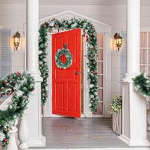 VA-Cerulean Fir Garland 3m 5m 8m Christmas Garland, Christmas Garland With Lighting, Christmas Decoration Garlands With Red Berries And Pine Cones, For Indoor And Outdoor Decoration Of Doors, Walls And Stairs - Model a -300cm - View 2