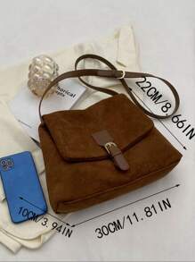 Large Capacity Solid Color Crossbody Bag, Fashion, Perfect For Rodeo Occasion